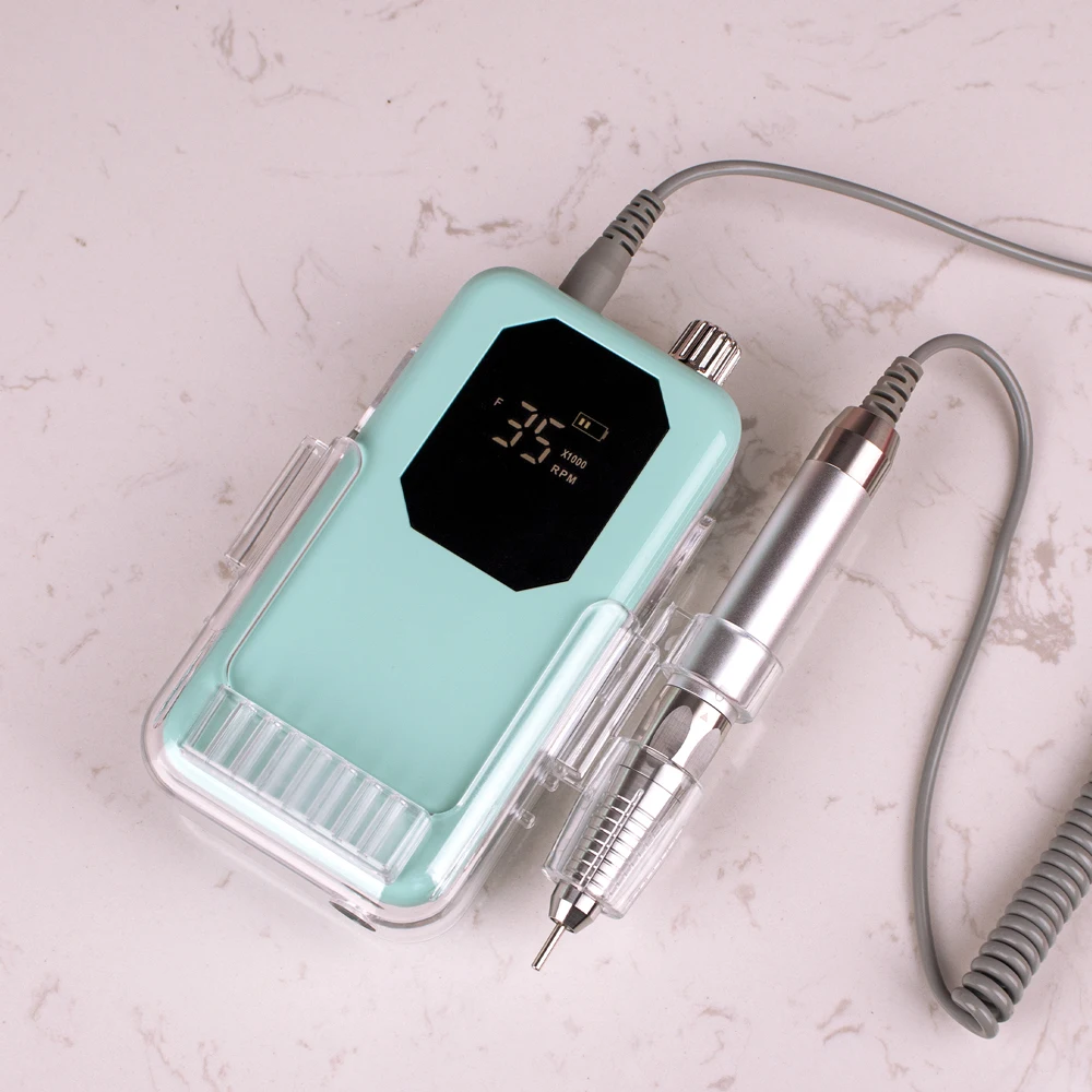 八角形ブラシレスネイルアートツールコードレス35000RPM充電式85W電動ネイルドリルマシン（サロン用）