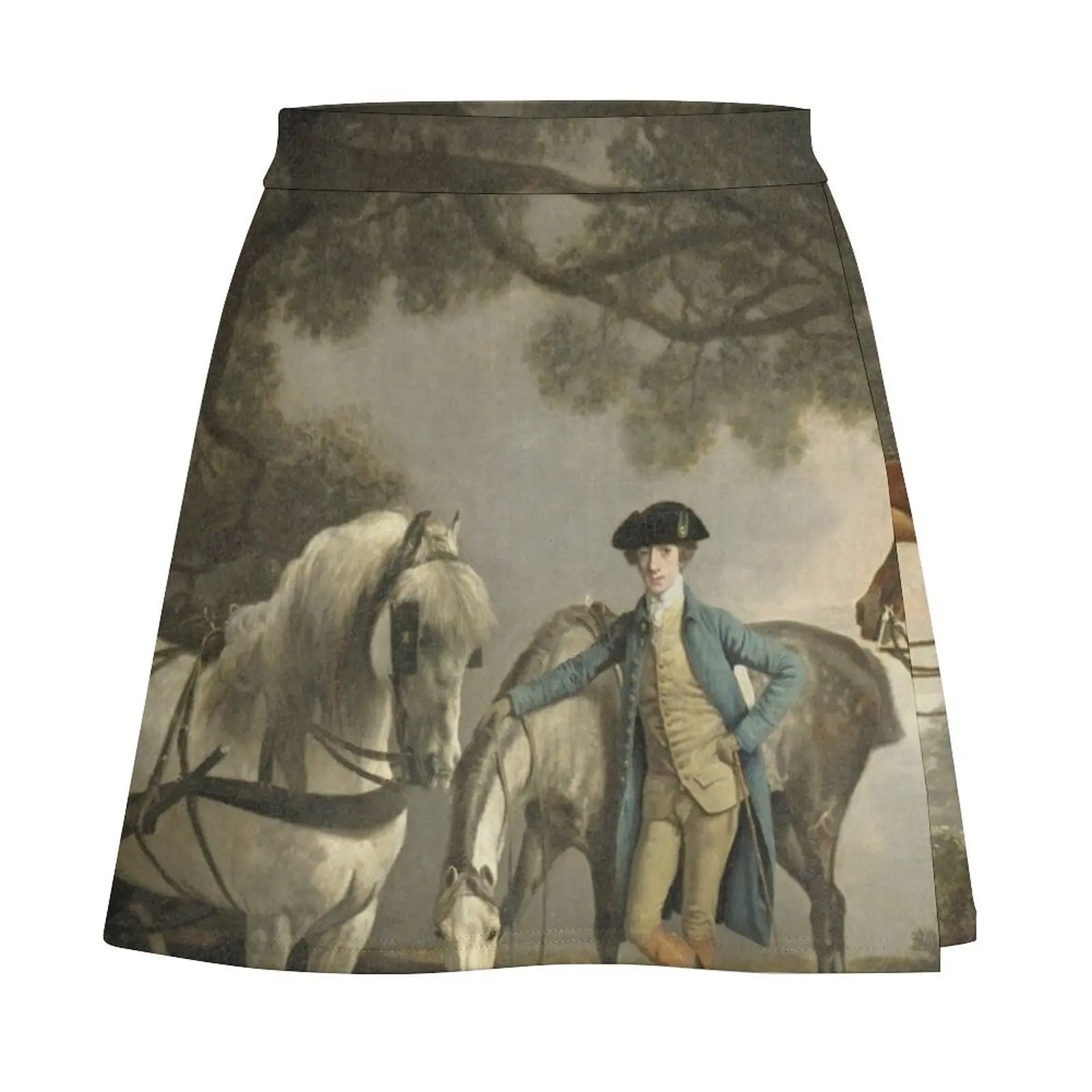 Horses with their master by George Stubbs Mini Skirt skirt set night club outfits women clothes Mini Skirt