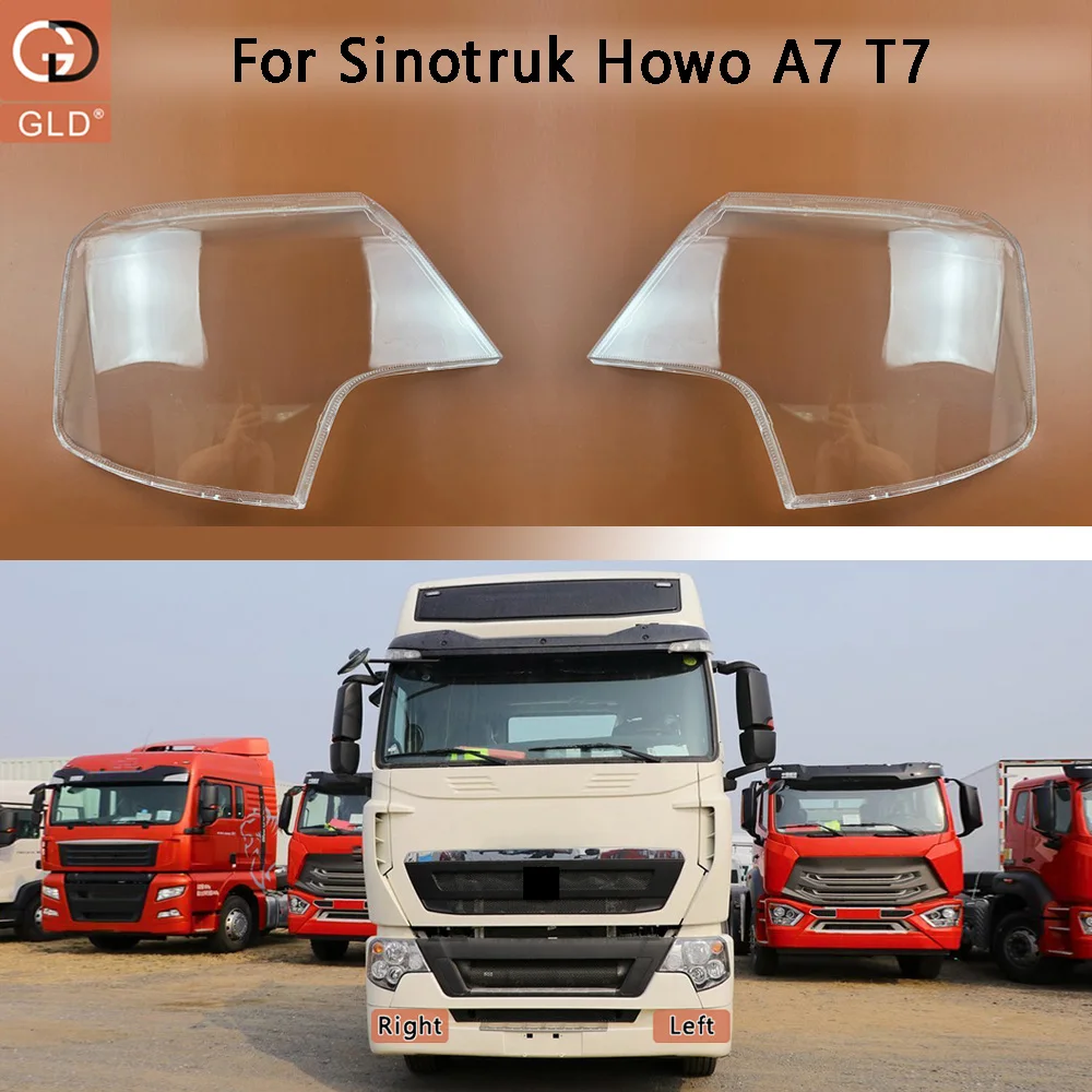 Headlight Transparent Lens For Sinotruk Howo A7 T7 Headlight Housing Shell Lamp Shade Lens Transparent Headlamp Cover Plexiglass
