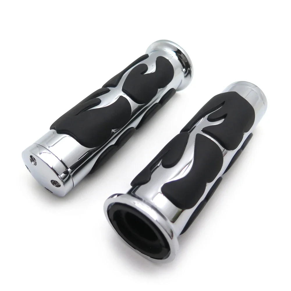 

25mm Flame Hand Grips for Harley Davidson Dyna Wide Glide Electra Glide Fat Boy Heritage Motorcycle Parts 1 inch