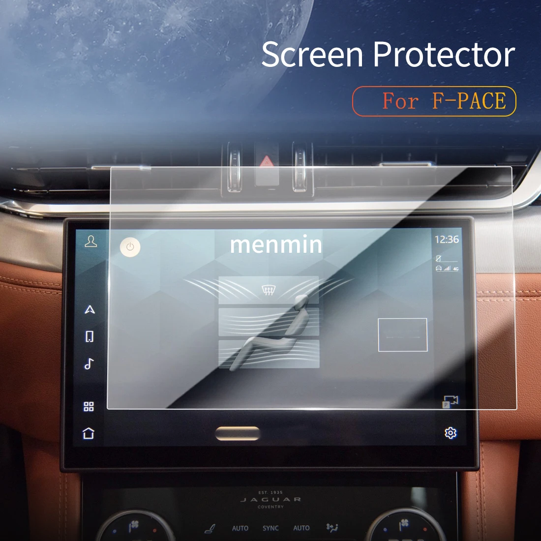 

Car Stickers Dash Carplay Mirror Screen Protector Display Tempered Glass Protective Vehicle For 25 Jaguar F-PACE