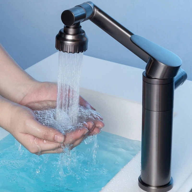 

1080° Swivel Bathroom Faucet and Shower Curtain Wash Basin Mixer Tap Only Splash Aerators Sink Deck Mounted Bidet Proof Tools