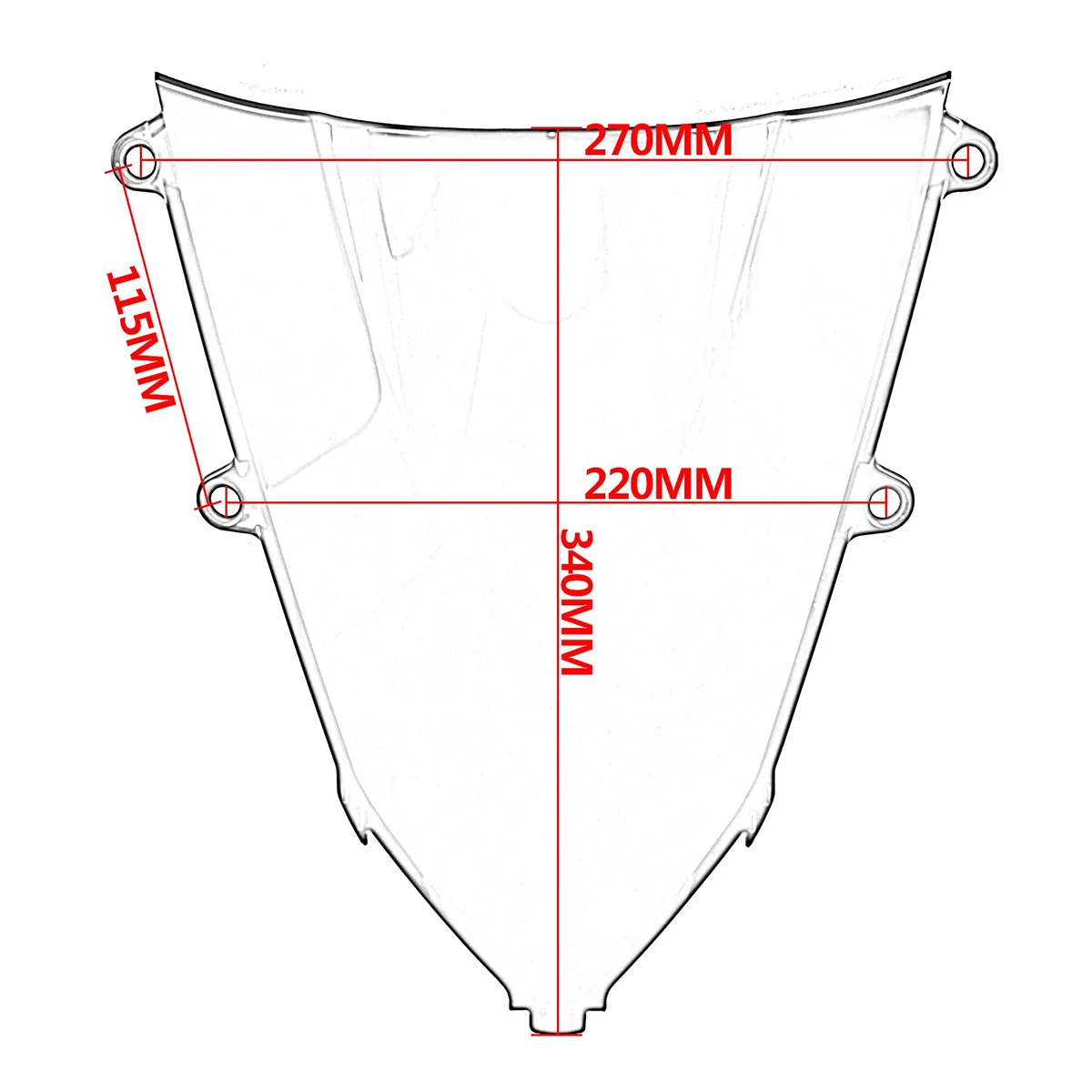 

For Honda CBR650R 2019-2025 Motorcycle Windshield Double Bubble Windshield Screen Accessories CBR650R CBR-650R CBR 650R 650R