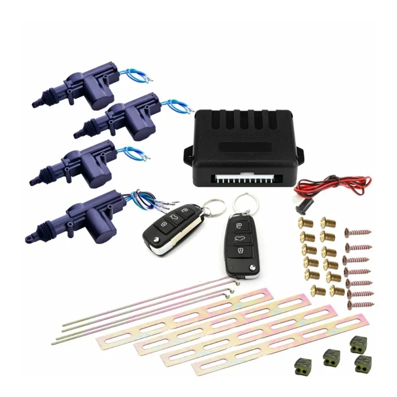 Remote Controlled Car Central Lock set with 4 Door Actuators 12V Automotive Central Lock for Enhances Vehicle Security