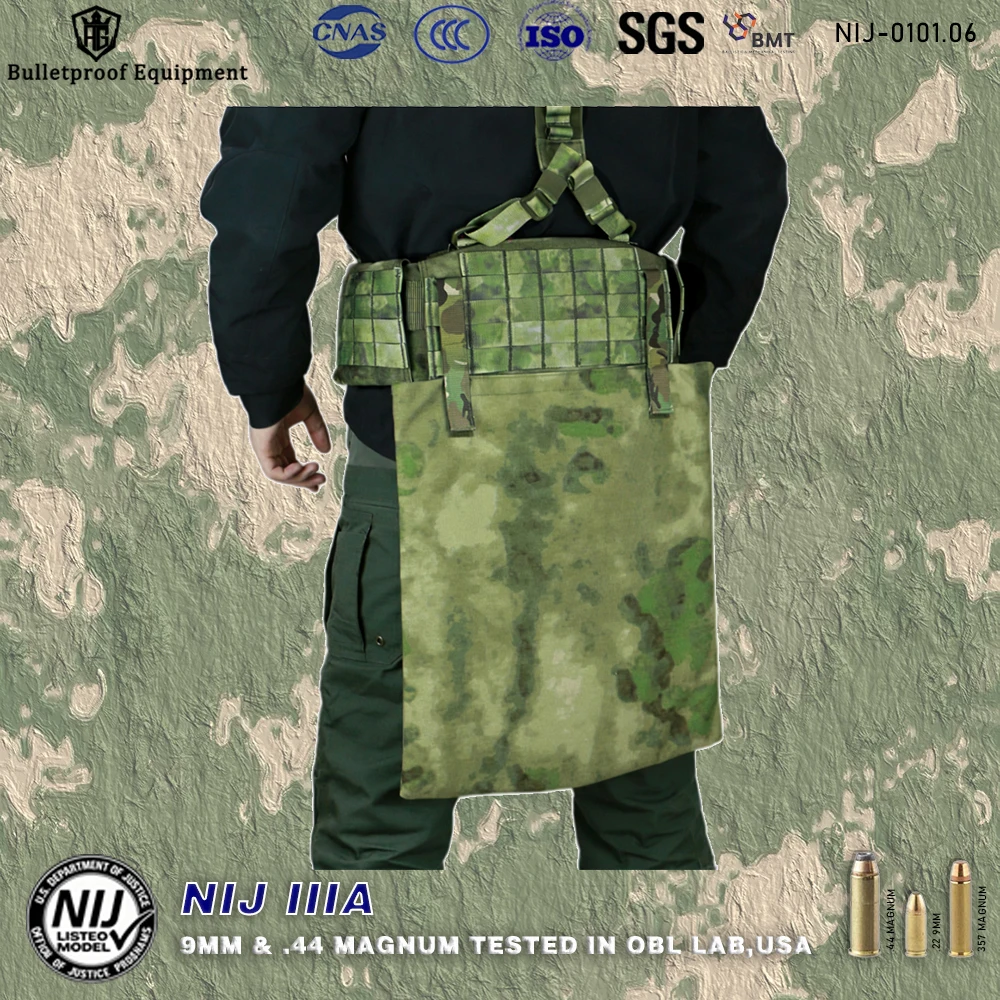 US NIJ IIIA Standard, 1000D 9mm And .44 Caliber Protective Gear, Lightweight And Comfortable Soft PE Ballistic Hip Protector.