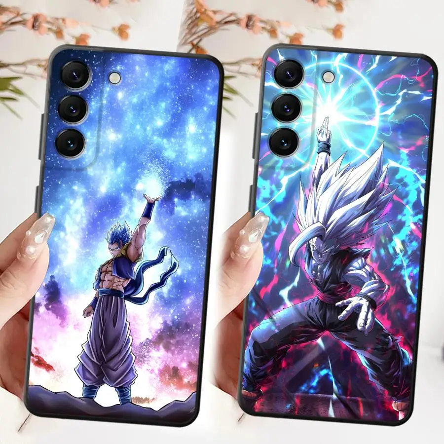 Hülle für Samsung Galaxy A51 A73 A22 A52 A41 A25 A71 A24 A55 A26 A72 A35 A23 A53 A36 A32 Schwarze weiche Handyhülle Dragon Ball Son