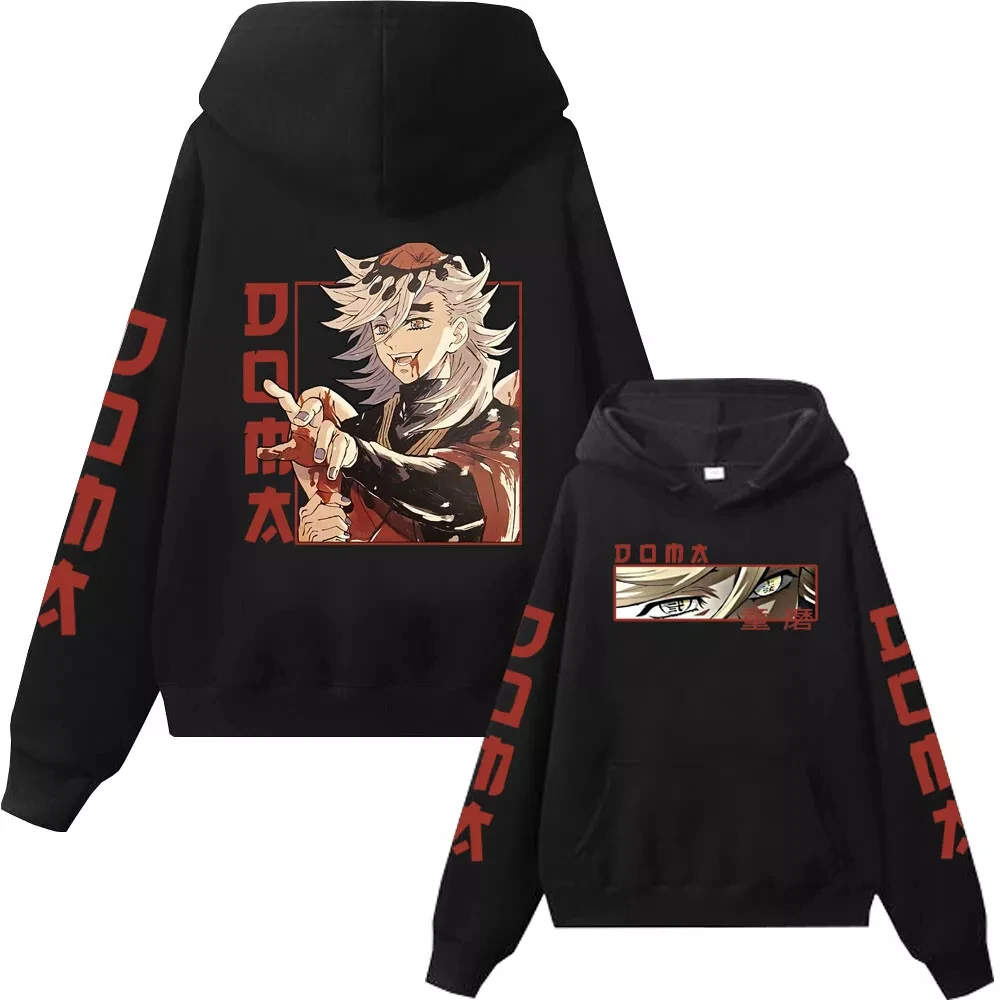 

New Demon Slayer Douma Upper Tie-Dye Hoodies Anime Men Women Sweatshirt Pullover High quality cotton streetwear