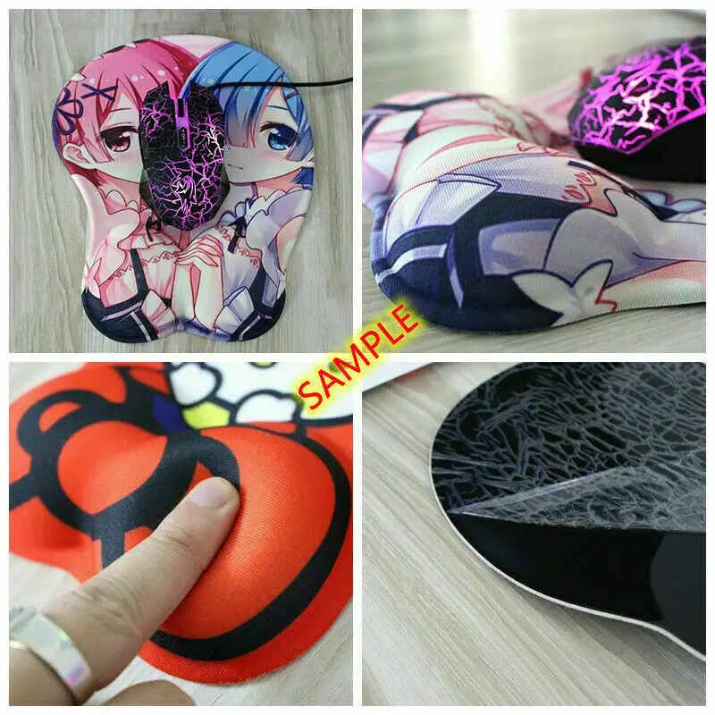 NEW 3D Mouse Pad Roxanne Wolf FNAF Anime Manga Breast Gaming Wrist Rest Multi Design Mouse Mat