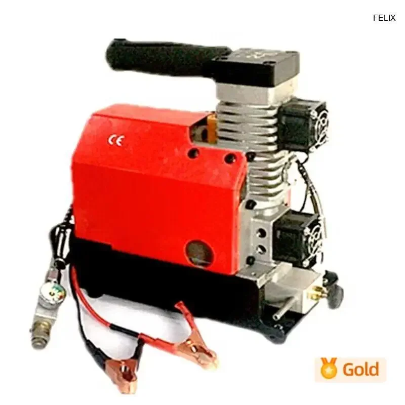 Portable Electric High Pressure Air Pump High Pressure Electric Air Red Oil Free Air Compressor 12V 250W 2700 Rpm