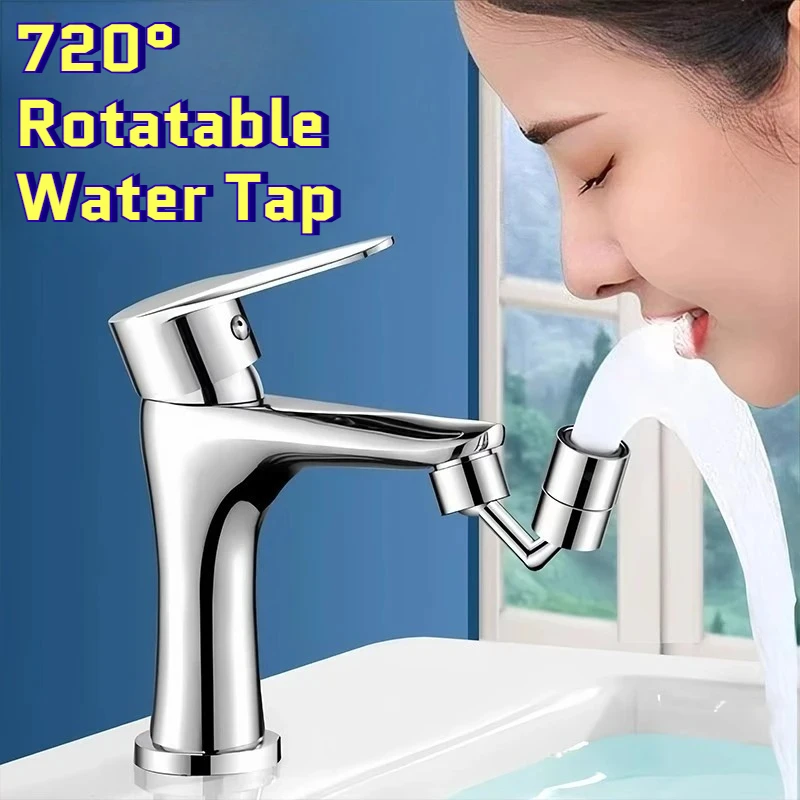 720° Universal Faucet Aerator Washbasin Sink Extension Adapter Splash Proof Rotating Water Saving ABS Plastic Tap Nozzle