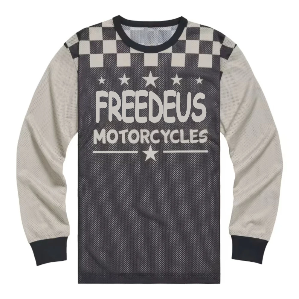 New Freedeus Motocross Racing Long Sleeve Motorcycle Clothes Bicycle MTB T-Shirt Cycling Jersey Men Downhill Mountain Bike BMX