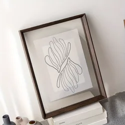 Double-sided Transparent Photo Frame Stand Mounted Display Leaves Embossed Specimens Hanging Wall Home Decor Items