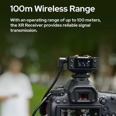 Godox XR TTL Wireless Receiver 100m Wireless Range 2.4GHz Wireless Sync with X3 X3Pro compatible with Canon Nikon Sony
