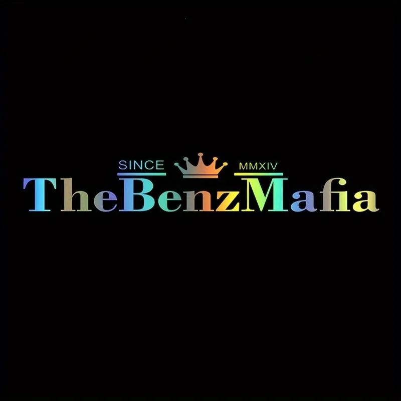 Car Sticker Thebenzmafia Vinyl Decal Sticker, Graphic Pattern, Single Use, for Glass Surfaces Windows And Bumper Body Decoration