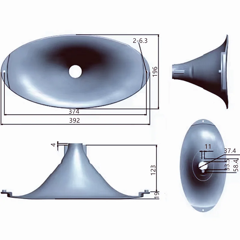 ProHsAudio M4 Lautsprecher-Koaxialhorn für 15-Zoll-Monitore;
