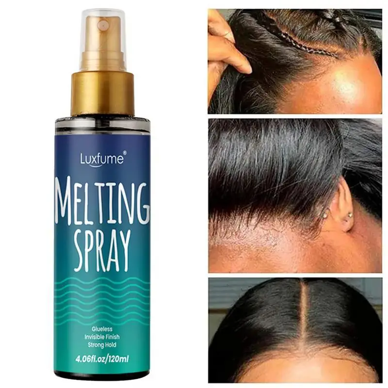 

120ML Melting Spray For Lace Wigs Lace Melting And Holding Mousse Finishing Lace Hold With Tint Spray For Lace Wigs