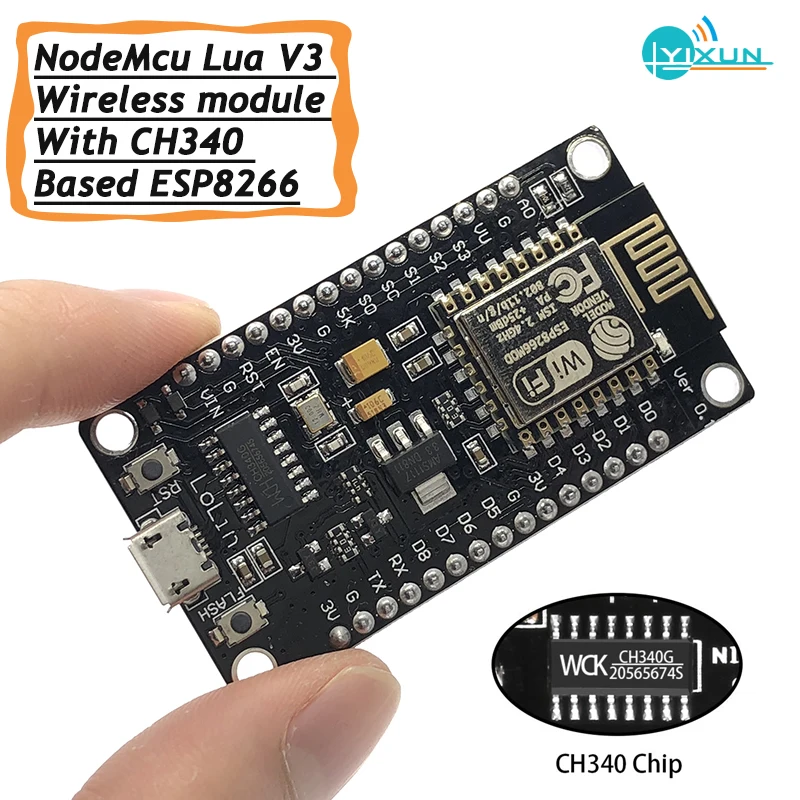 WIFI IOT development board based ESP8266, NodeMcu Lua V3 Wireless module with CH340, Serial port wifi module with pcb Antenna