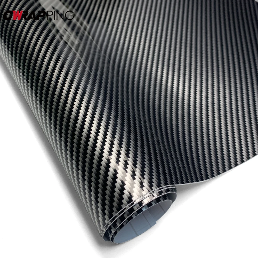 2D Wrap Vinyl Auto Film Abdeckung Luft-release Wasserdichte Carbon Faser Vinyl Papier für Auto Körper Filme Motorrad Auto zubehör