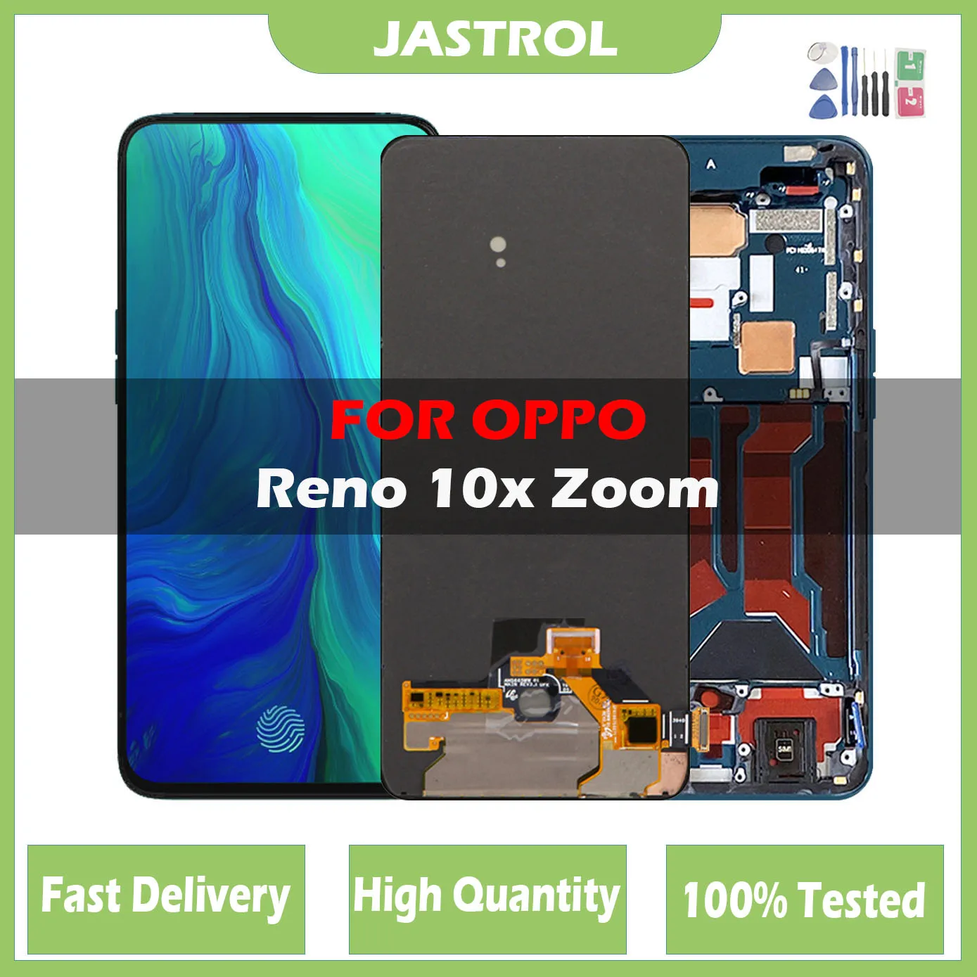 Original LCD For Oppo Reno 10x Zoom CPH1919 PCCM00 LCD Display For Reno10X Zoom Touch Screen Digitizer Assembly With Frame