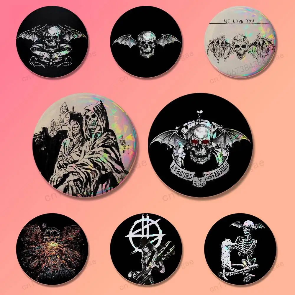 

Band A-Avenged S-Sevenfold Custom Badges 25 32 44 58 75 mm Brooch Backpack Hat Enamel Pins Accessories Toys Gifts