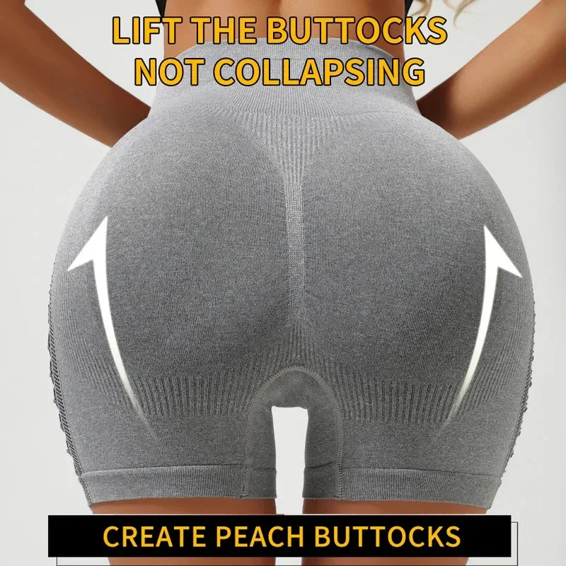 مثير الجانب الجوف التدريجي اليوغا السراويل سلس ضئيلة السراويل الرياضة في الهواء الطلق عالية المرونة عالية الخصر الورك رفع الصالة الرياضية ثلاث نقاط السراويل #4