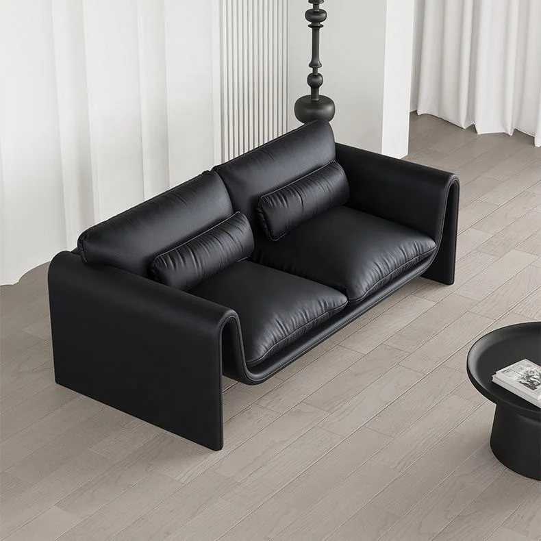 

&S Luxury Reclining Leather Three Seat Sofa Set Genuine Leather Modular Sectional Living Room Furniture Sponge Hotel Villa*