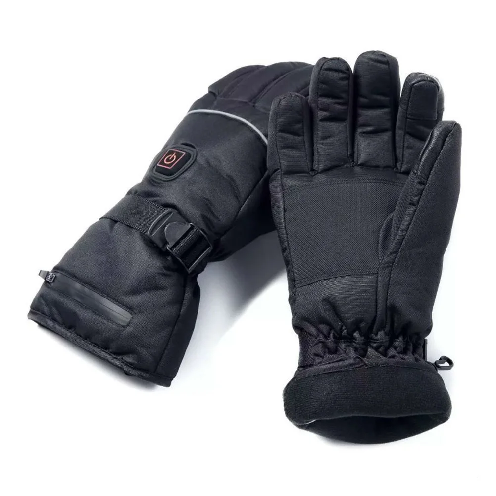 

1 Pair Heating Gloves 3 Modes Adjustable Warm Non-Slip For Skiing Outdoor Winter Use Black Outdoor Gloves Size S