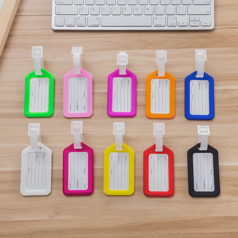 Luggage Tag Boarding Shipping Plastic Baggage Tags Travel Accessory Women Men Suitcase ID Address Name Holder Bag Label