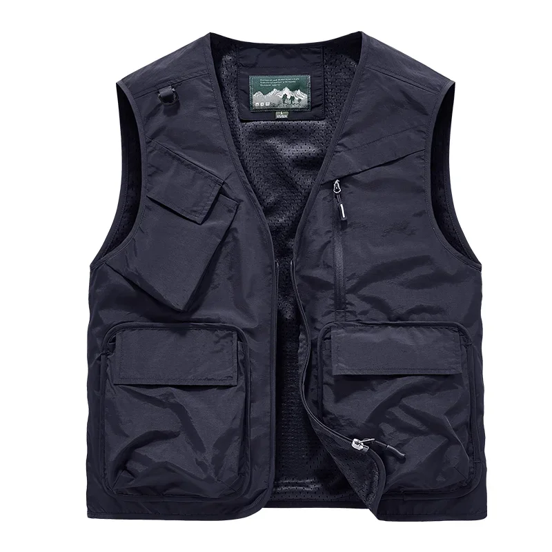 

Outdoor Vest Men's Multi-pocket Middle-aged and Young People Loose Vest Work Casual Jacket Top