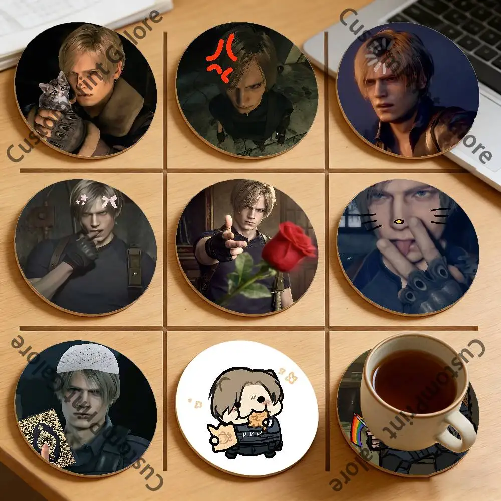 

L-Leon S-Scott K-Kennedy Heat-Resistant Pine Coasters Lightweight Sturdy for All Drinkware Easy to Clean