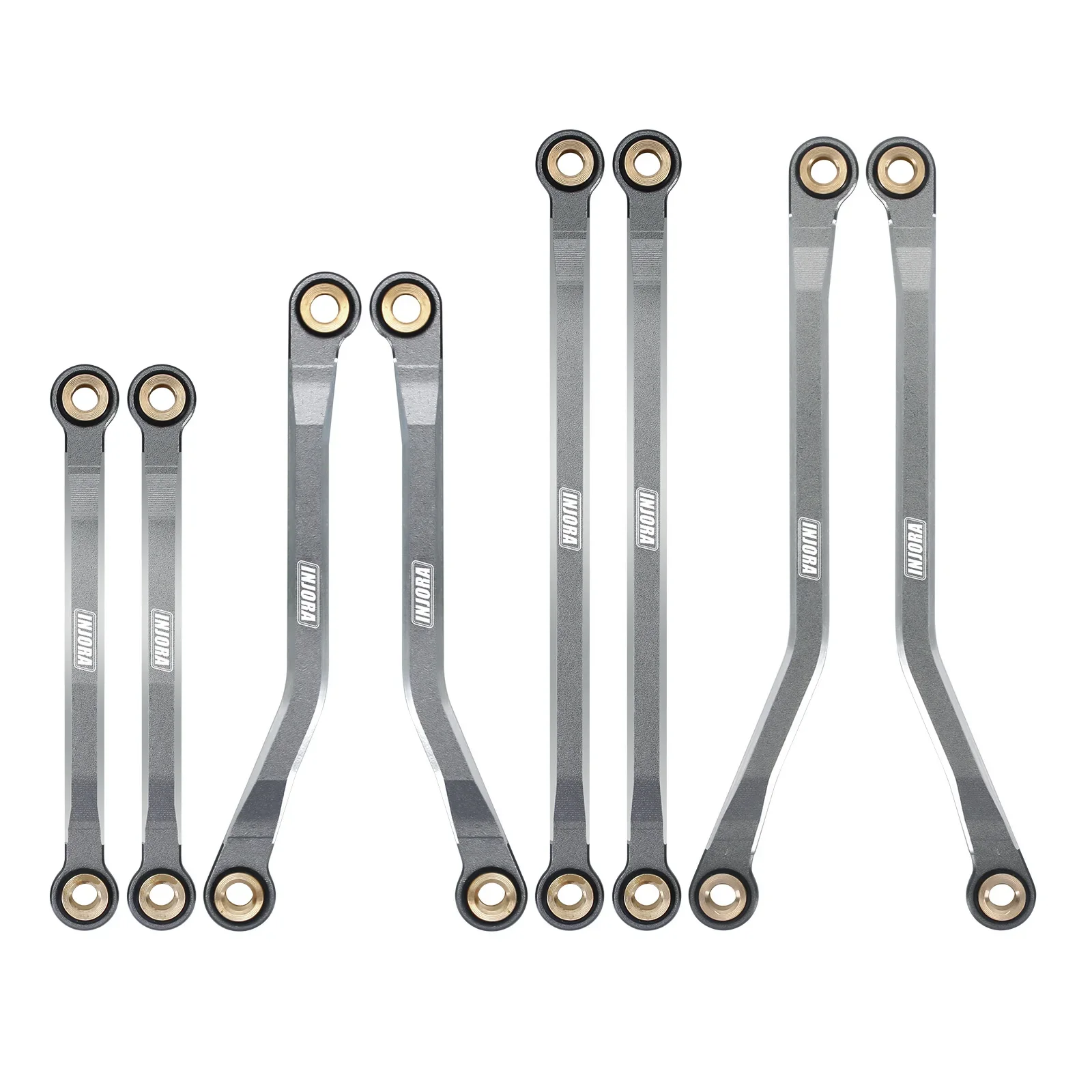 INJORA CNC Aluminium Hoge Klaring Links Set voor 1/18 RC Crawler TRX4M Defender Bronco Upgrade Onderdelen (4M-37)