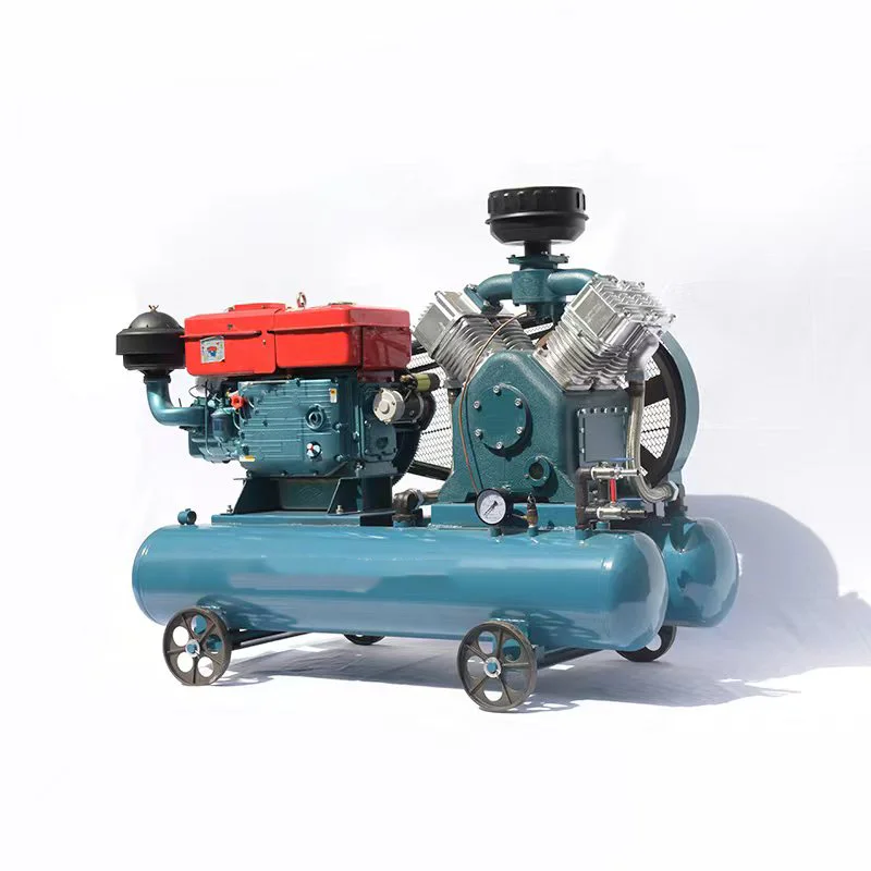 

A Portable diesel air Compressor Used to Provide Power for Rock Drilling Machines