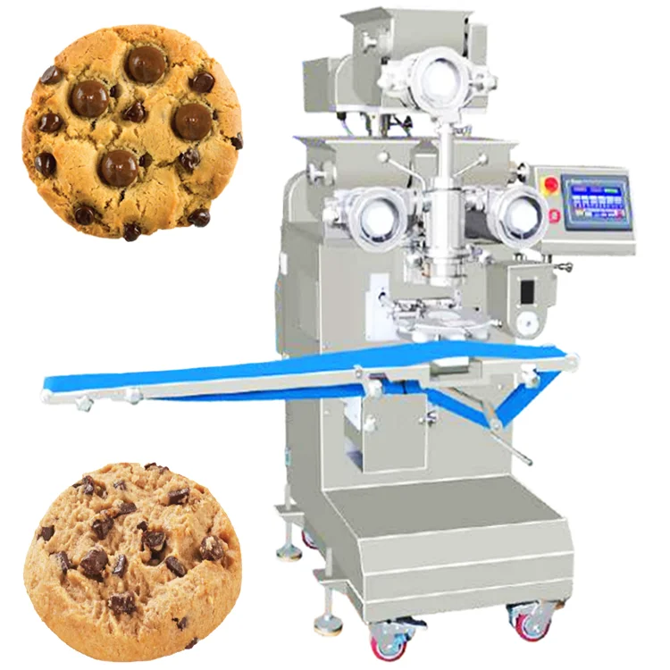 BinKang Commercial Automatic Food Grade Stainless Steel 304 Chocolate Chips Biscuit Maker Filled Cookies Encrusting Machine