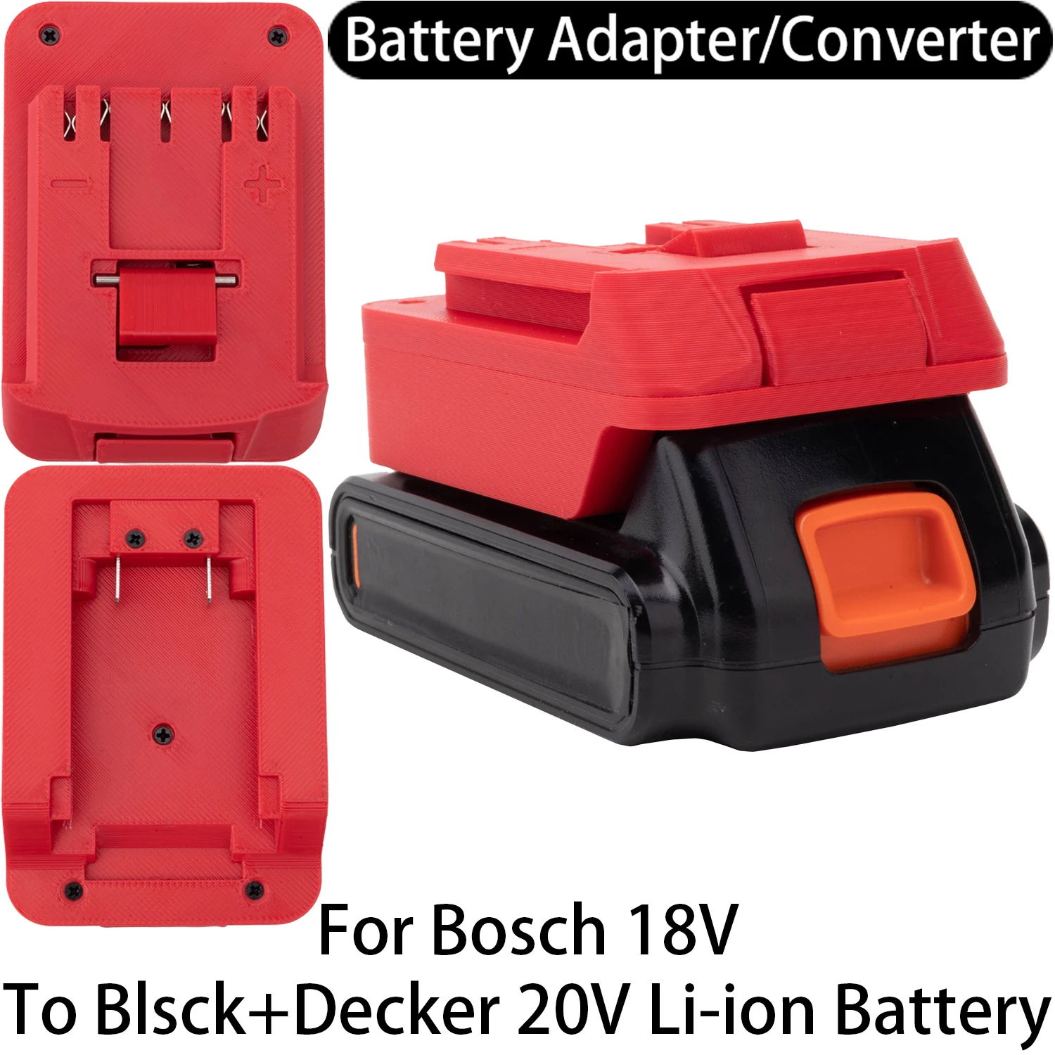 Adapter Converter For Bosch 18V Li-ion Tool To Black+Decker 20V Li-ion Battery Adapter Converter Power Tool Accessory