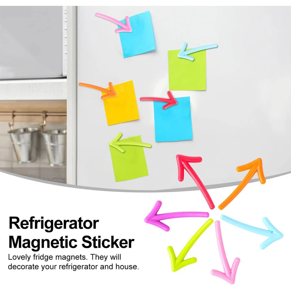 6/12pcs Arrow Shaped Fridge Magnets Removable Message Stickers Decorative Fridge Magnets Kitchen Whiteboard Message Stickers