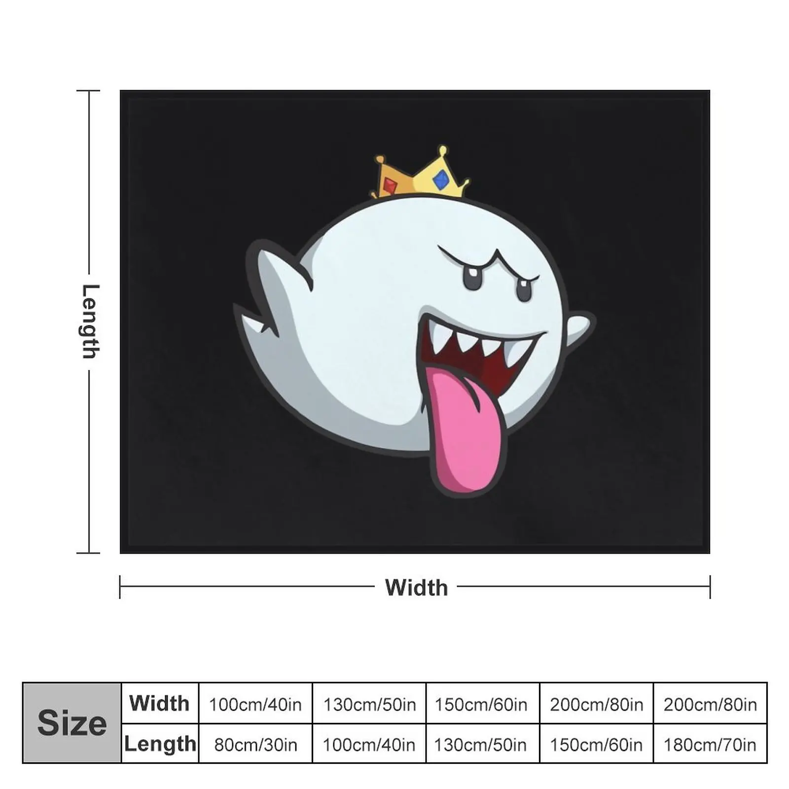 king boo \t \t Throw Blanket anime Decorative Sofas Furry Blankets