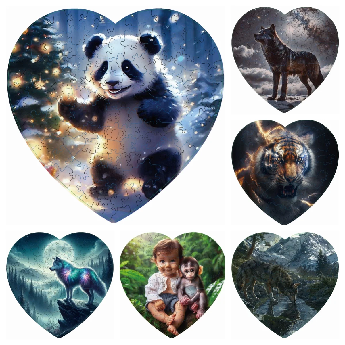 

Panda Tiger Puzzle High Difficulty Toy Puzzle Concentration Training Christma Birthday Holiday Gifts Home Decor