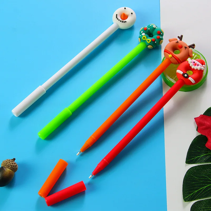 

1 шт. милый Рождественский роликовый гелевый держатель, подарок на Рождество для студентов, оптовая продажа офисных принадлежностей, ручка для подписи