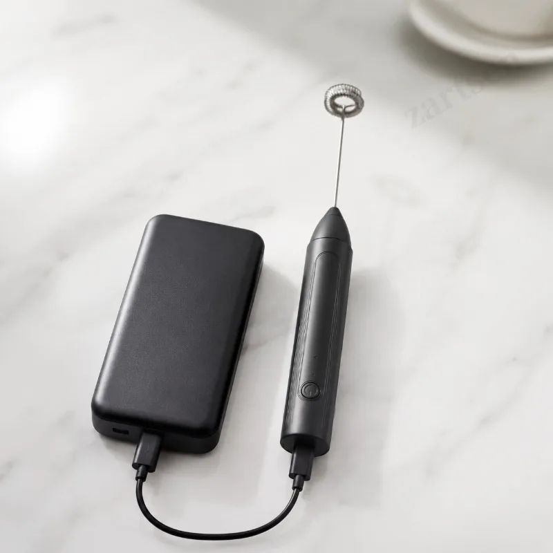 Electric Milk Foamer Blender Stainless Steel Handheld Milk Frother Wireless Coffee Whisk Mixer Egg Beater Tools For Kitchen