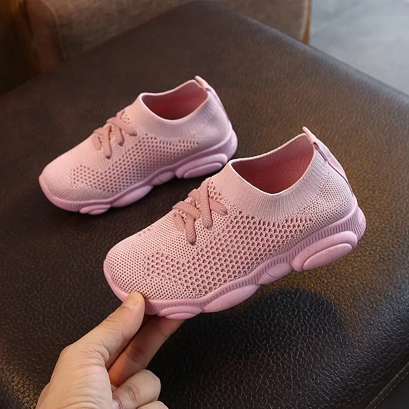 Baby Sneakers 2020 Fashion Children Flat Shoes Infant Kids Baby Girls Boys Solid Stretch Mesh Sport Running Sneakers Shoes