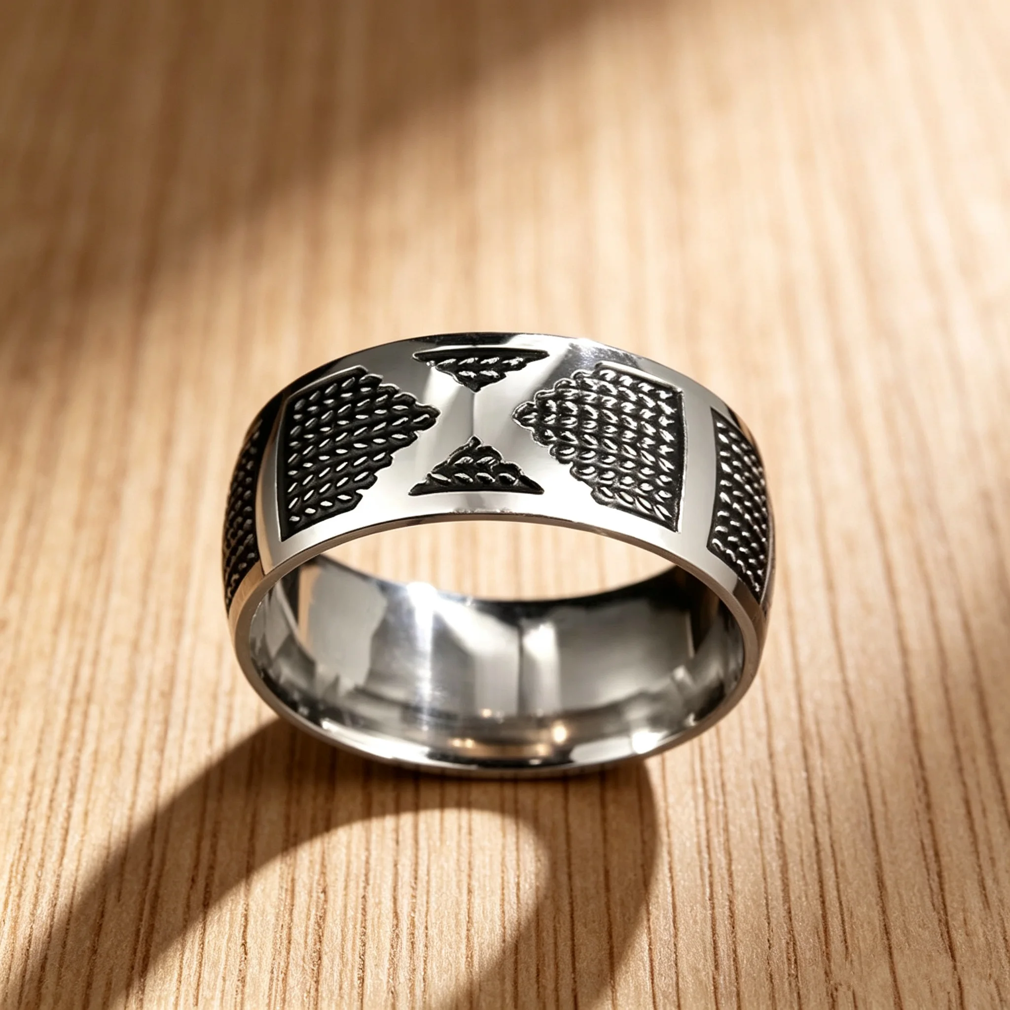 X letter Stainless Steel Ring Vintage Domineering Ring For Men No Fading Viking Biker Punk Street Jewelry