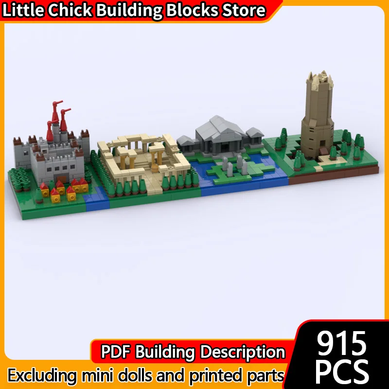 

Популярная игровая модель MOC, строительные кирпичи, классическая игровая сцена, Skyline, модульная технология, детские праздничные подарки, сборные игрушки, костюм