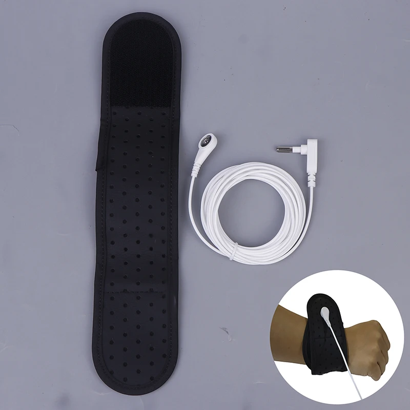 

Заземляющий браслет Премиум-заземляющая терапия Ремешок на запястье из искусственной кожи для лучшего сна Антистатический проводящий материал Улучшение здоровья