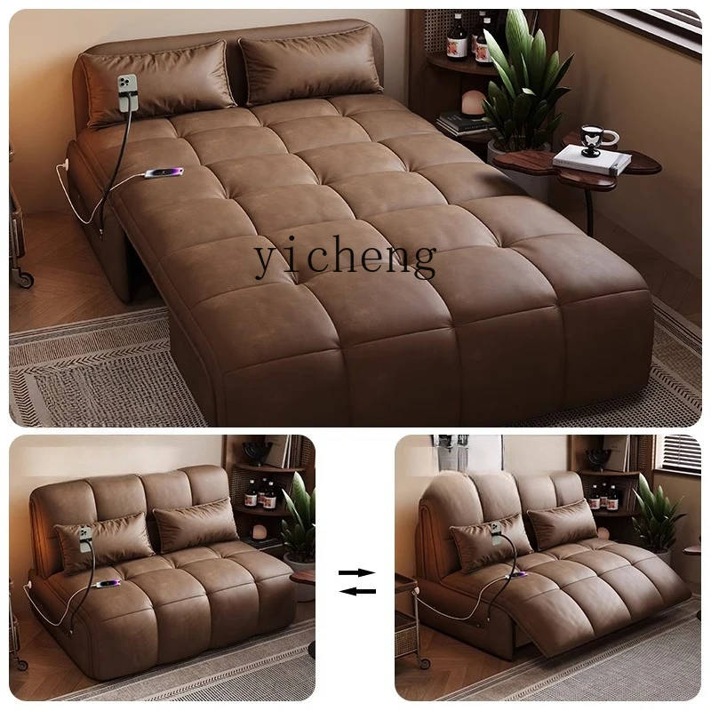 TQQ شقة صغيرة كهربائية ذكية تعمل بالتحكم عن بعد في غرفة المعيشة شقة صغيرة سرير أريكة متعدد الوظائف ثنائي الغرض #4