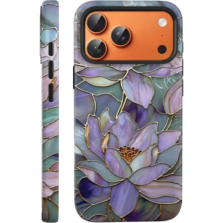 

Совместим с чехлом для iPhone 17 Pro 6,3, противоударный защитный эстетический чехол для телефона с милыми цветочными узорами, стильный Desi