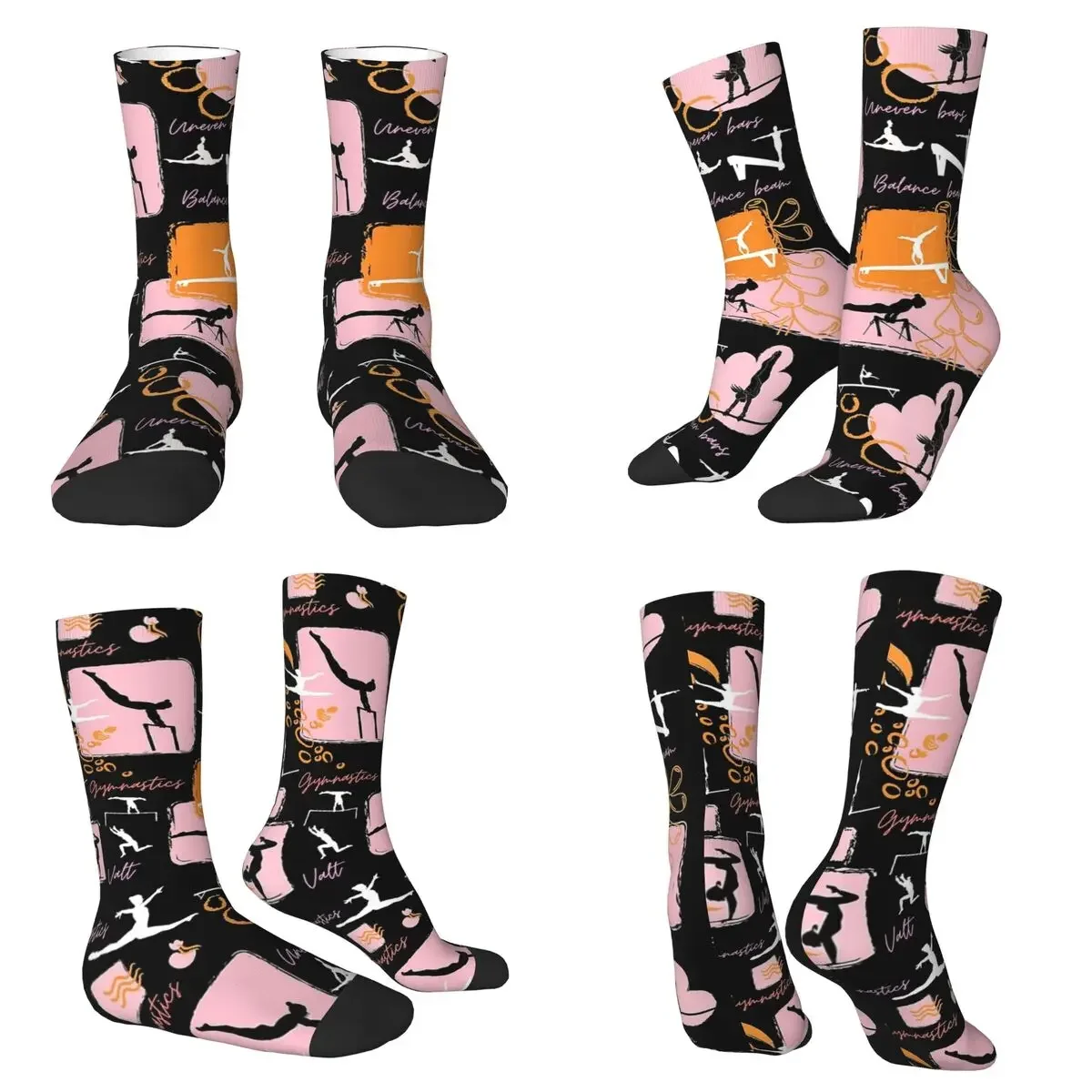 

Носки с принтом для художественной гимнастики, высококачественные носки в стиле Харадзюку, всесезонные длинные носки для мужчин и женщин, подарки на День святого Валентина