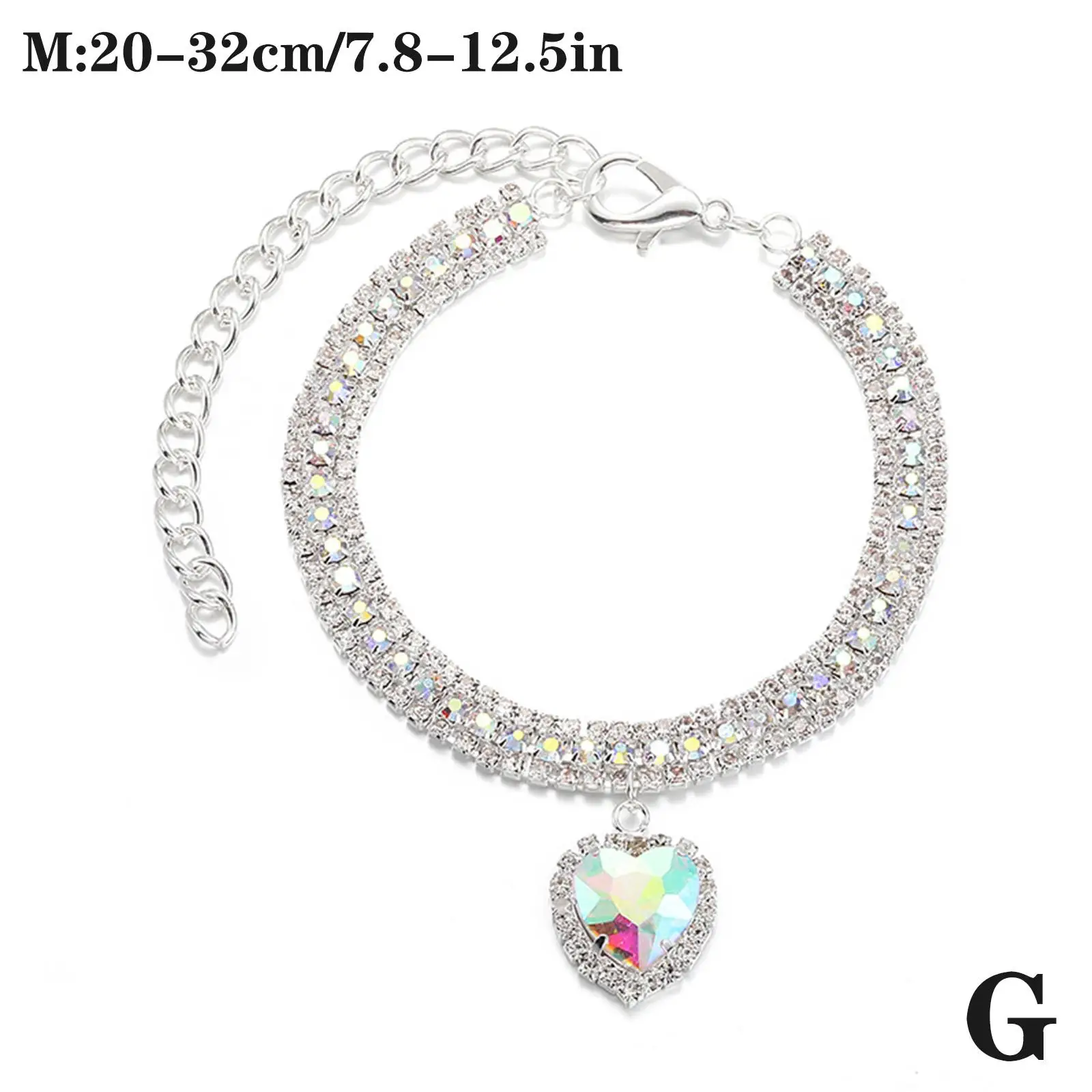 Luxus Kristall Katze Kragen Liebe Anhänger Halskette Haustier Kragen Einstellbare Kleine Hund Katze Hals Ring Strass Kragen Haustier Zubehör – Detail 24