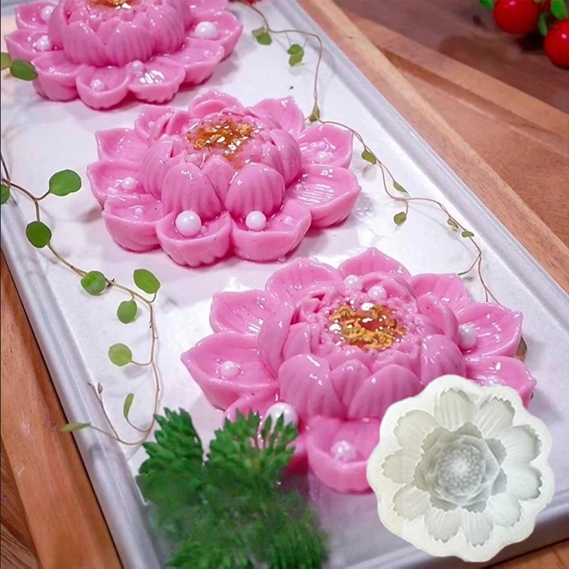 3D Flower Shape Fondant Mold Silicone Sugar Craft Molds Cake Chocolate Decoration Baking Tool Cupcake Jelly Candy Moulds