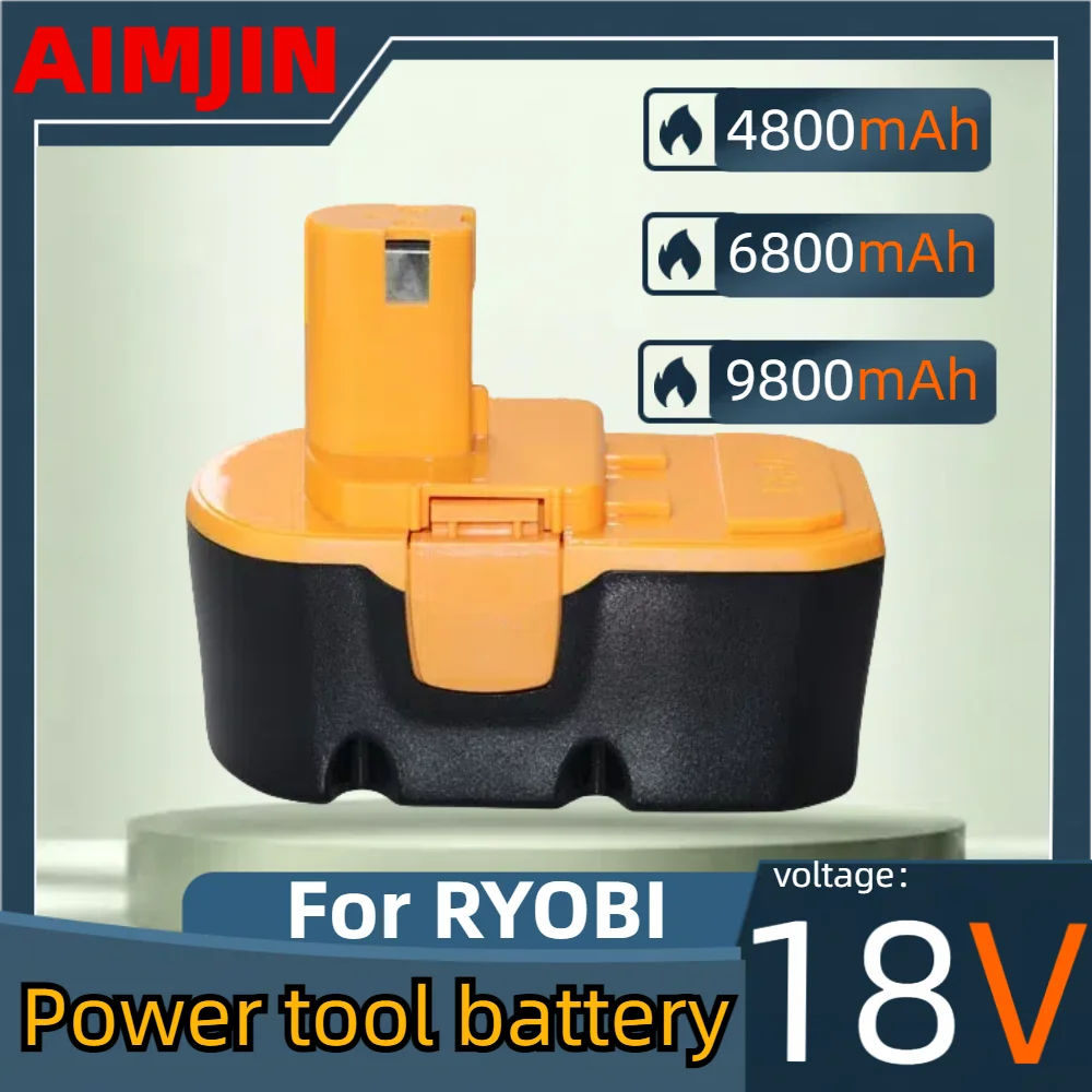 

18V 4800/6800/9800mAh replacement battery compatible with Ryobi 18V P100 P101 ABP1801 ABP1803 BPP1820 cordless power tools