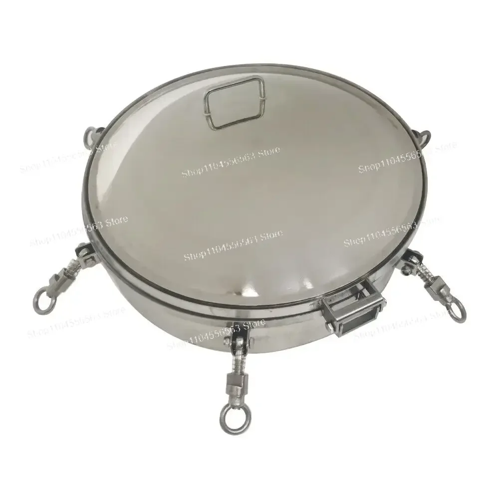 Round Stainless Steel Manhole Cover Sanitary Pressure Manway for Tanks Industrial Vessels Hygienic Grade